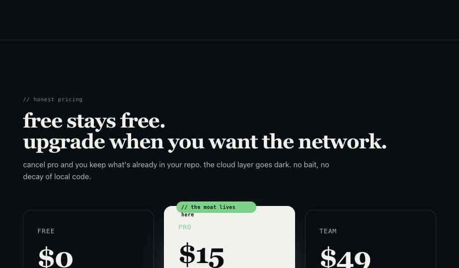 Submitted 0dai.dev pricing design reference